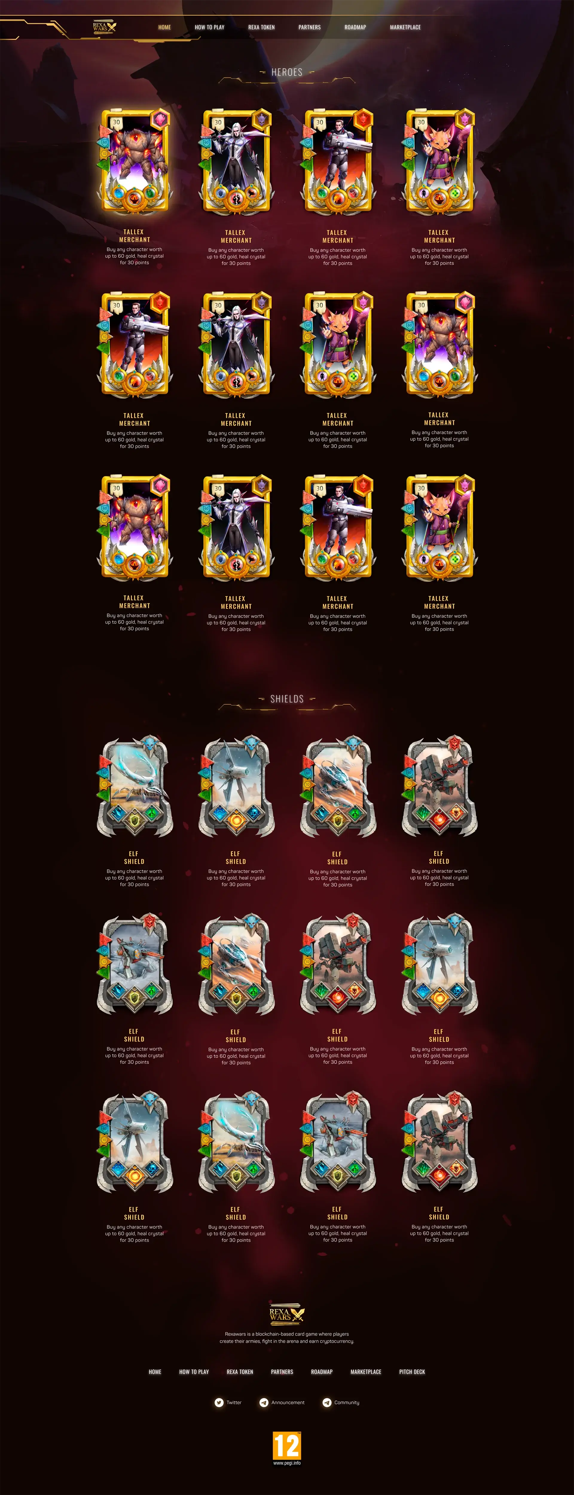 Rexa Wars cards