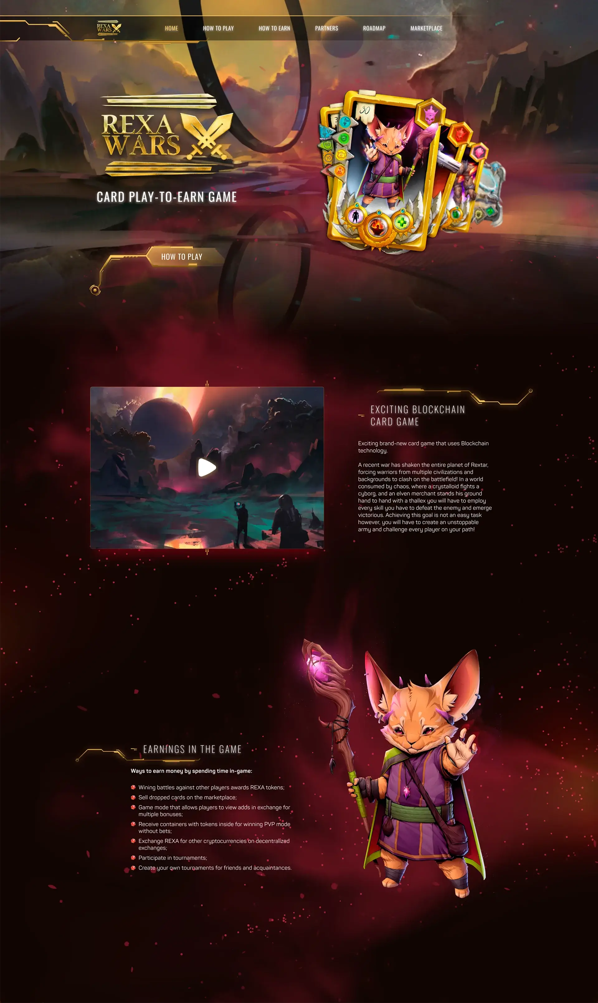 Rexa Wars main page